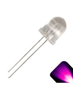 10mm Round Top Pink LED -  Ultra Bright