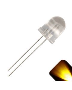 10mm Round Top Yellow / Gold LED -  Ultra Bright