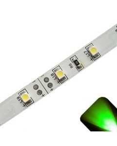 Green - PLCC2/3528 12V LED Strip - Adhesive Backing - 5m Roll / Reel