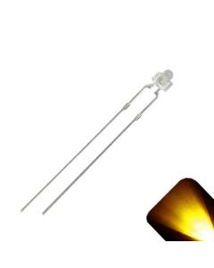 1.8mm / 2mm Round Top Yellow / Gold LED - Ultra Bright