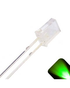 2x5x7mm Rectangle Wide Angle Pure Green LED