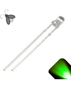 3mm Round Top Pure Green Breathing / Fading LED - Super Bright
