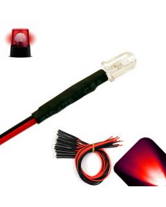 5mm 12v Pre-wired Flashing Red LED - Ultra Bright