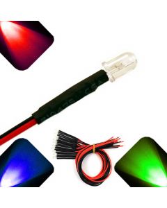 5mm 12v Pre-Wired Ultra Bright LED - RGB Slow Auto Change - 6v 7v 8v 9v 10v 11v