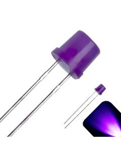 5mm Diffused Flat Top Wide Angle UV / Purple LED - Wide Angle