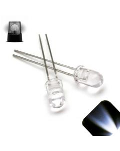 5mm Round Top Cool Clear White - Extra Fast Flashing 6Hz LED - Super Bright