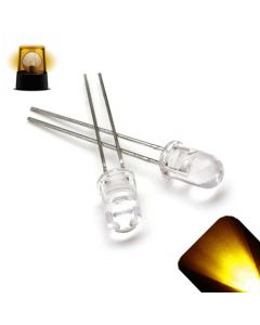 5mm Round Top Yellow / Gold Slow Flashing 1Hz LED - Ultra Bright