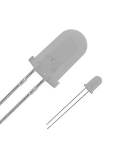 5mm Round Top Diffused Cool Clear White LED - Ultra Bright