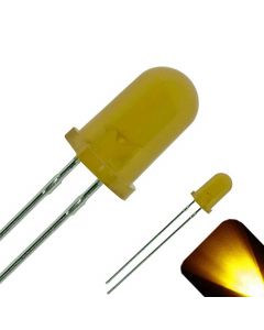 5mm Round Top Diffused Yellow / Gold LED - Ultra Bright