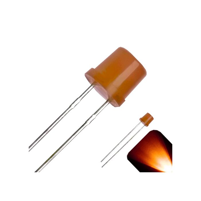 Ultra Bright Orange 5mm Diffused LED Round Top Diode Light Emitter