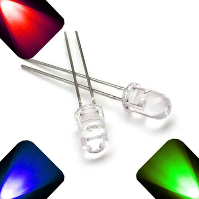 LED Diode Ultra Bright RGB  5mm 10mm Clear