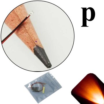 12v 0402 Pico SMD Wide Angle Pre-Wired Amber / Orange LED - Ultra Bright - 5 Pack - (10v, 11v, 12v, 13v, 14v, 15v, 16v, 17v, 18v)