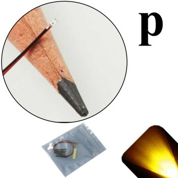 12v 0402 Pico SMD Wide Angle Pre-Wired Yellow / Gold LED - Ultra Bright - 5 Pack - (10v, 11v, 12v, 13v, 14v, 15v, 16v, 17v, 18v)