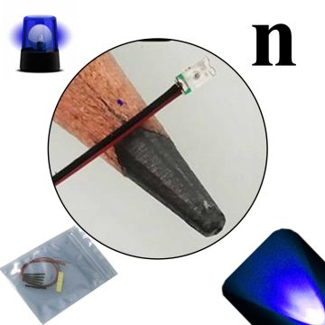 12v 0606 / 0603 Nano 1.5Hz Flashing SMD Wide Angle Pre-Wired Blue LED - Ultra Bright - 5 Pack - (10v, 11v, 12v, 13v, 14v, 15v, 16v, 17v, 18v)