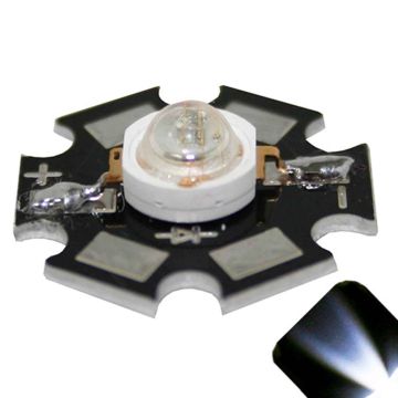 3 Watt High Power Star LED - Cool / Clear White