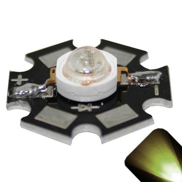 1 Watt High Power Star LED - Warm / Soft White