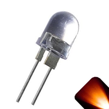 10mm Amber / Orange LED - Ultra Bright .5 Watt