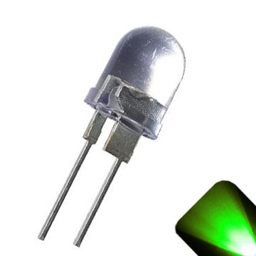 10mm Pure Green LED - Ultra Bright .5 Watt