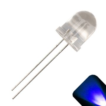 10mm Round Top Blue LED -  Ultra Bright