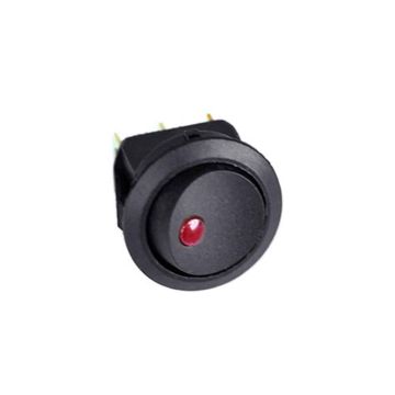 SPST - 12v (Volt) LED Lit Rocker Switch / Toggle - Red LED