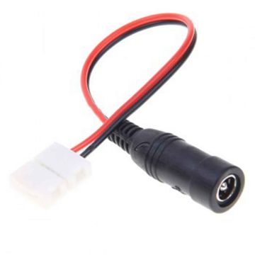 5050 LED Strip Power Connector - Barrel - 10mm Width - Single Color