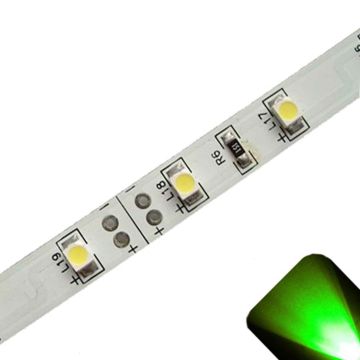 Green - PLCC2/3528 12V LED Strip - Adhesive Backing - 5m Roll / Reel