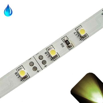 Warm/Soft White - PLCC2/3528 12V LED Strip - Adhesive Backing - Water Resistant - 5m Roll / Reel