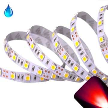 Red - PLCC6/5050 12V LED Strip - Adhesive Backing - Waterproof - 5cm Section