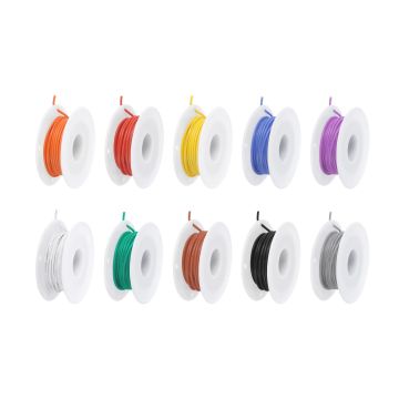 22 AWG Solid Core Hookup Wire - All Colors - PVC Insulated