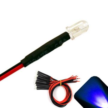 5mm 6v Pre-Wired Blue LED - Ultra Bright (4v, 5v, 6v)