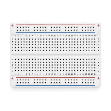 Half-Size Solderless Breadboard - 400 Tie Points with Power Rails (3.2 x 2.2 inch)