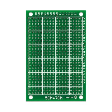 Double-Sided Perfboard - 5x7cm (2 x 3 inch) FR-4, 2.54mm Spacing
