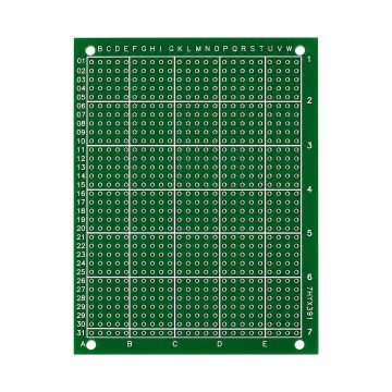 Double-Sided Perfboard - 7x9cm (3 x 3.5 inch) FR-4, 2.54mm Spacing