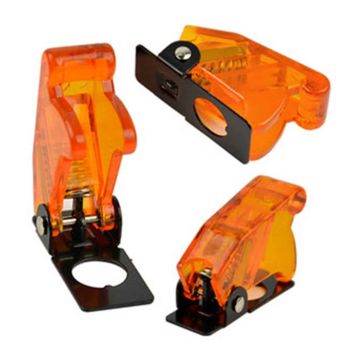 Switch / Toggle Safety Cover or Guard - Translucent / Clear Orange / Amber