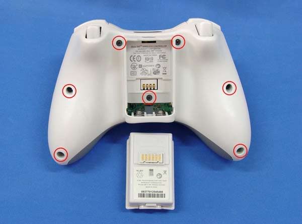 Back of Xbox 360 Controller