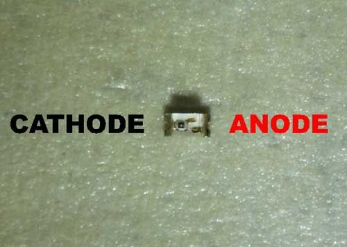 SMD LED Anode Cathode Positive Negative