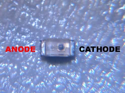 SMD LED Anode Cathode Positive Negative